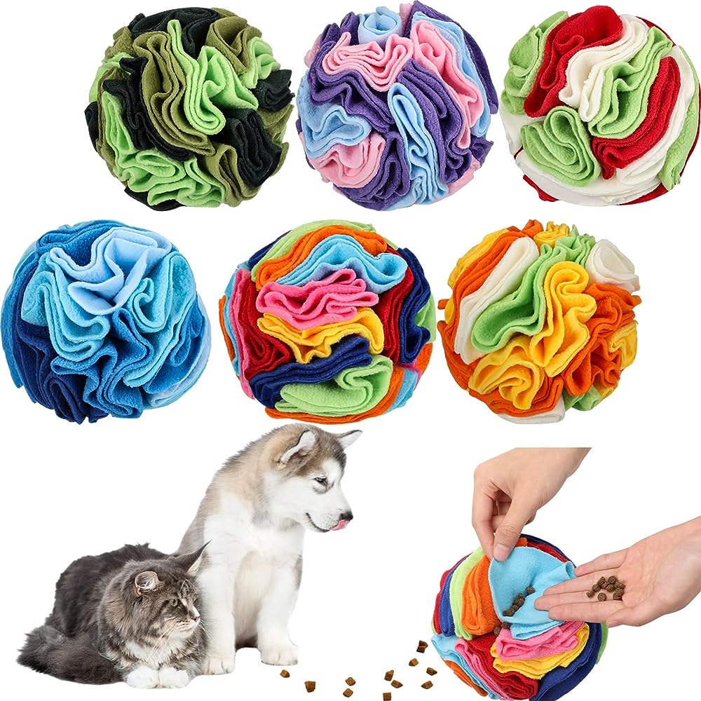 Ablechien Interactive Dog Toys Snuffle Ball for Dogs Encourage Natural Foraging Skills, Snuffle Ball Dog Puzzle Toys Treat Ball for Large Medium