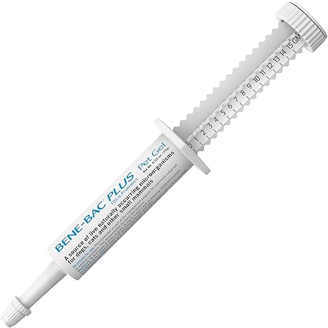 PetAg Bene-Bac Plus Pet Gel - 15 g Syringe - FOS & Probiotics for Dogs