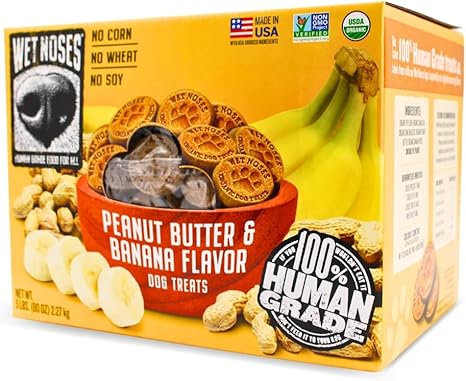 Organic Crunchy Dog Treats – for All Pet Sizes, Breeds – Senior Dog Snack – 100% Human-Grade – Delicious Chews