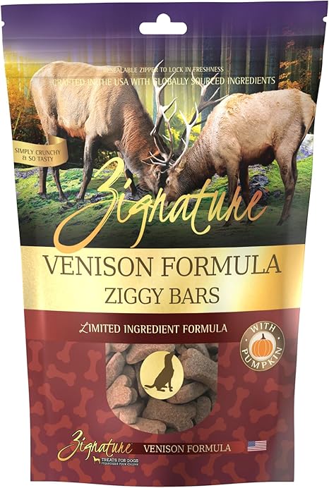 Zignature Venison Limited Ingredient Formula Biscuit Dog Treats 