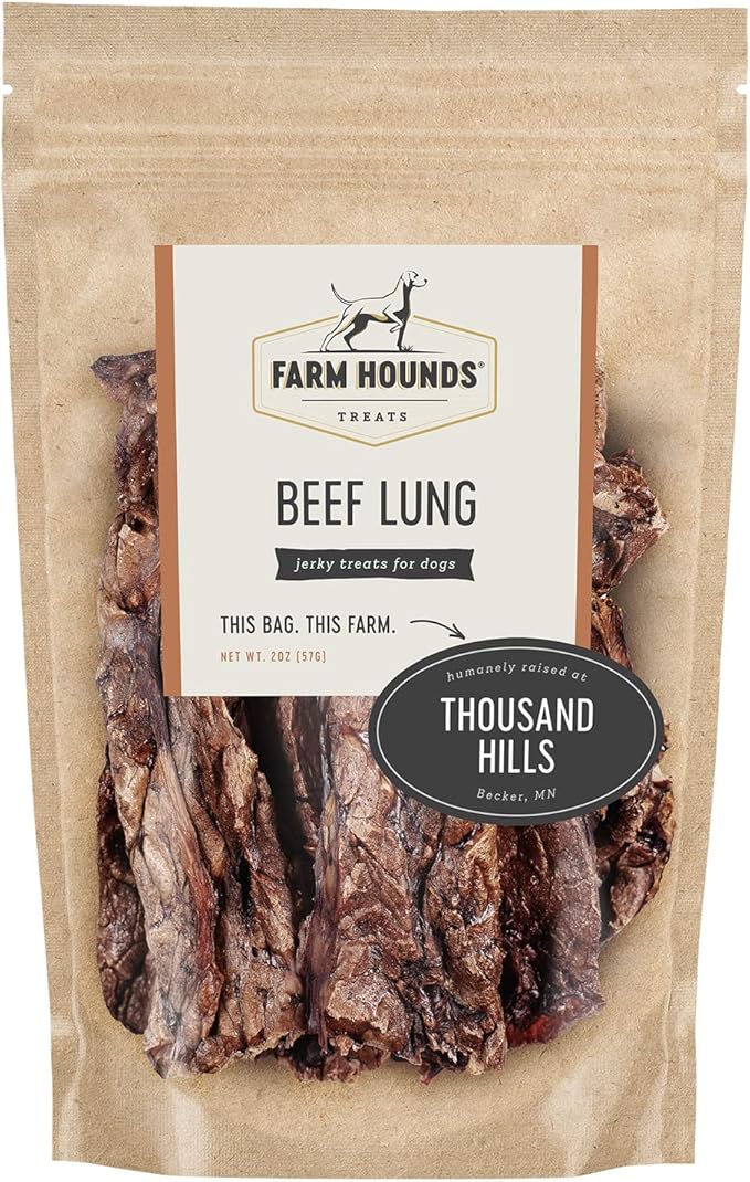 Farm Hounds - Beef Lung - Premium Natural Beef Lung Jerky for Dogs