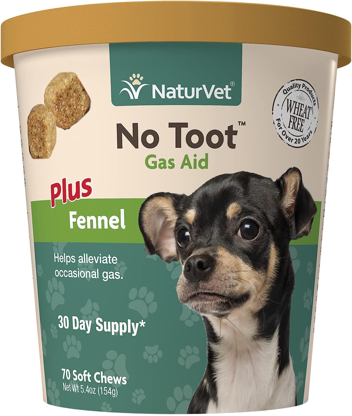 NaturVet No Toot Gas Aid For Dogs