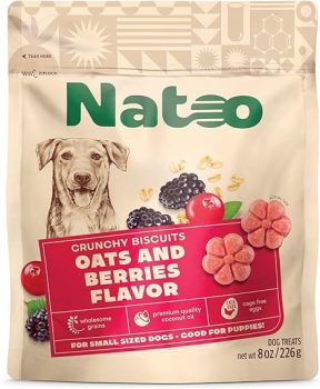 NATOO Biscuits for Small Dogs & Puppies Crunchy Dog Treats