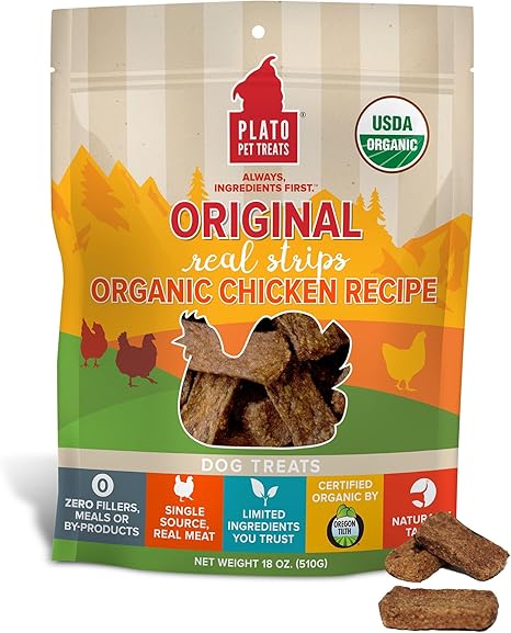 PLATO Original Real Strips Organic Chicken