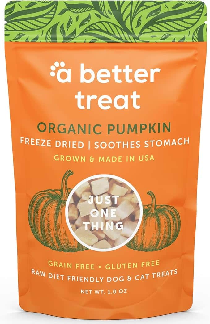 A Better Treat – Freeze Dried Organic Pumpkin Dog and Cat Treats, Organic, Single Ingredient