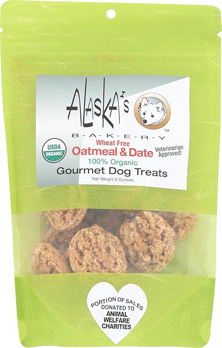 ALASKA'S ORGANIC WF OATMEAL & DATE DOG BISCUITS