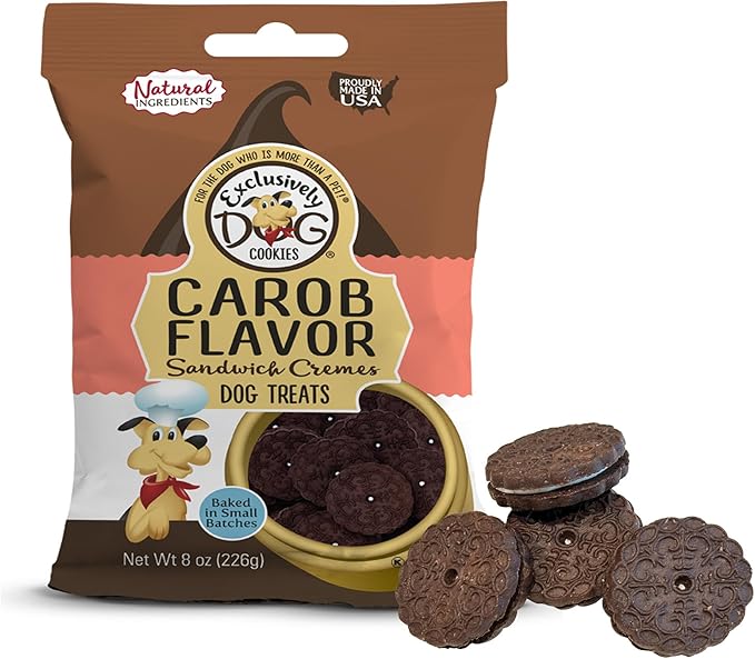 Exclusively Dog Carob Sandwich Cremes Cookies