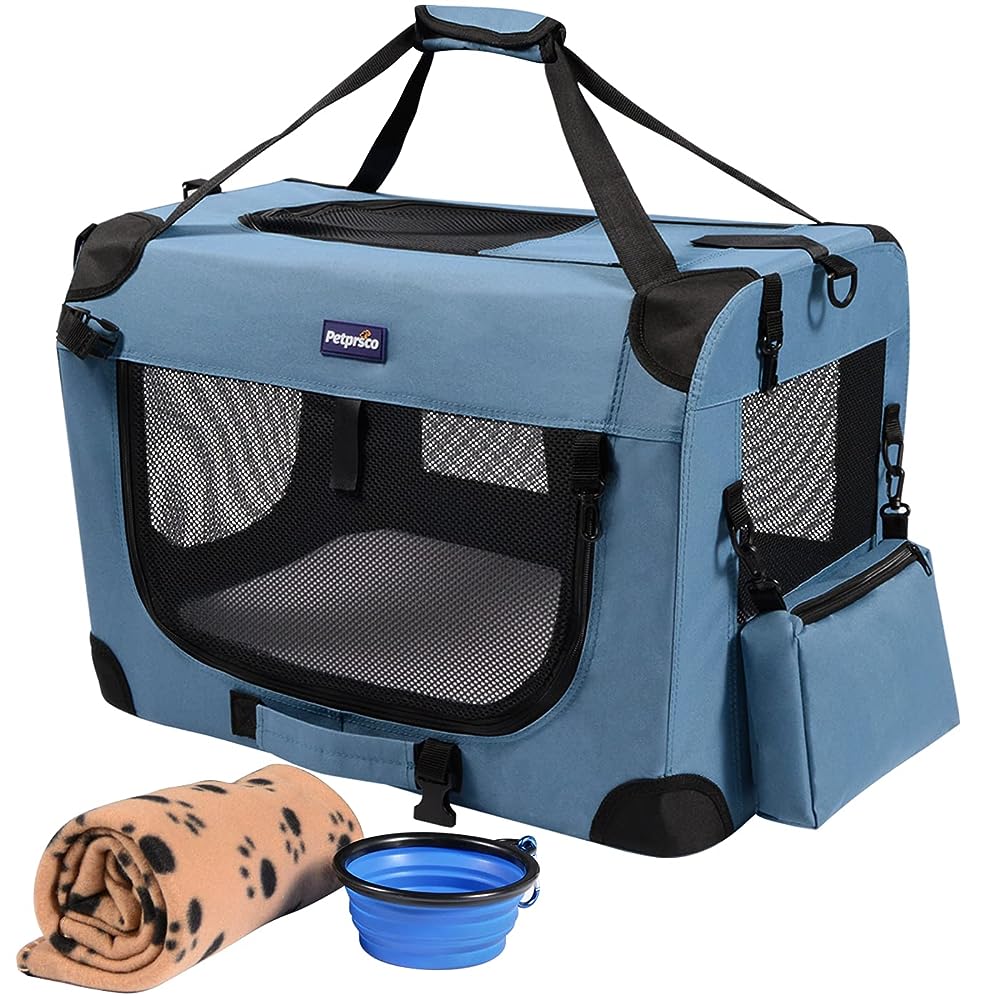 Mirapet USA Pet Carrier & Crate 26 - Premium Collapsible Design for Medium Cats and Dogs - Portable Kennel for Indoor/Outdoor Use - 360-Degree