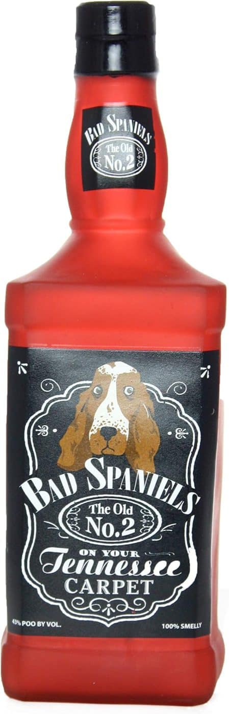 Liquor Bottle Bad Spaniels Squeaker Toy