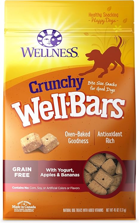 Wellness WellBars Dog Treats, Natural, Training Treat, Grain Free