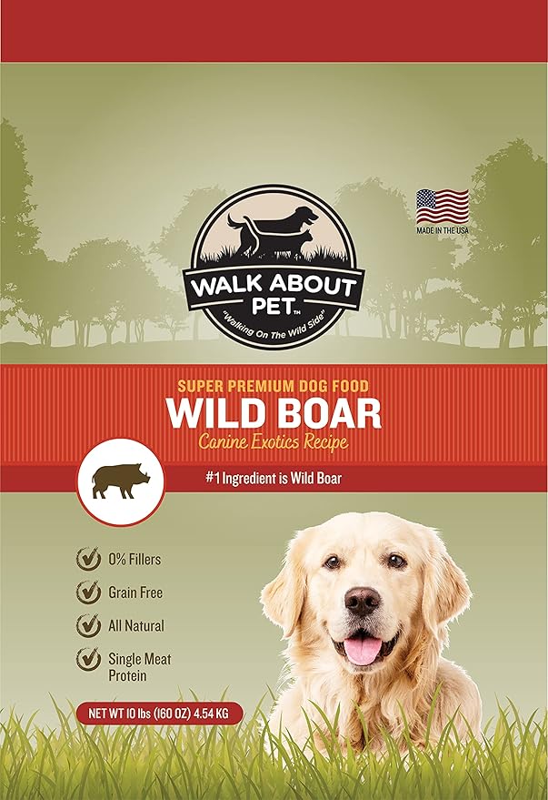 WA10041, Canine Exotics All-Natural Super Premium Dog Food, Wild Boar Recipe Dry Kibble