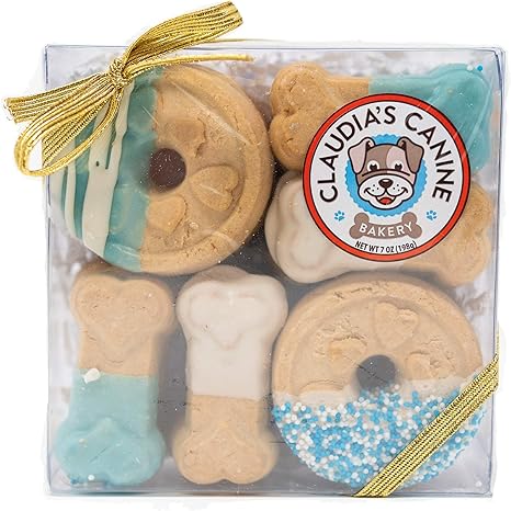 Claudia's Canine Bakery - Blue Buddies Signature Gift Box of Gourmet Dog Cookies