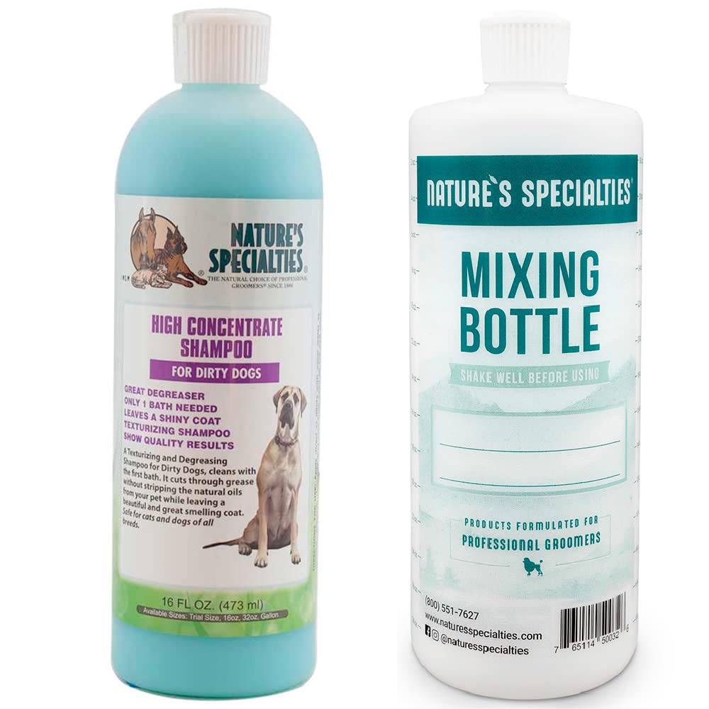  GROOMER ESSENTIALS 32oz Dilution Bottles - Set of 4 -  Professional Pet Shampoo Dilution Bottles for Dog Grooming - Perfect Mixing  Bottles for Shampoo, Conditioner, and Grooming Solutions