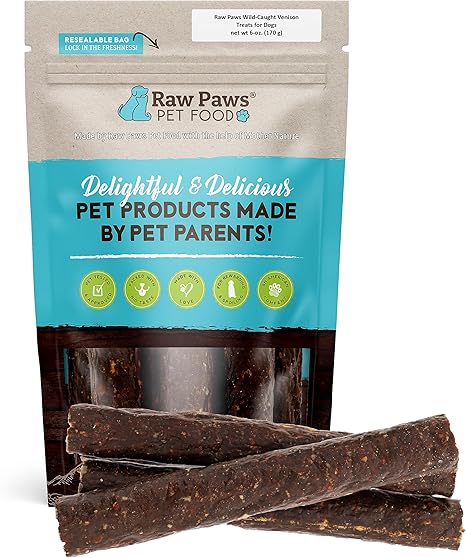 Raw Paws Wild-Caught Venison Dog Treats