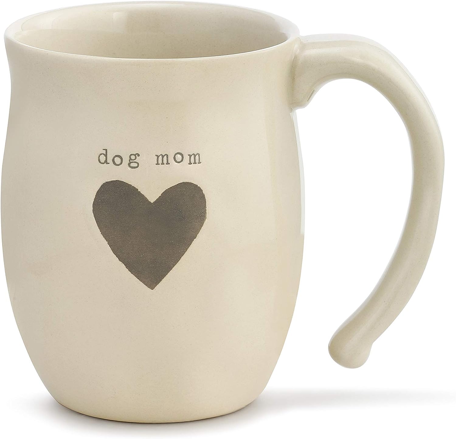 DEMDACO Dog Mom Heart Cream Coffee Mug