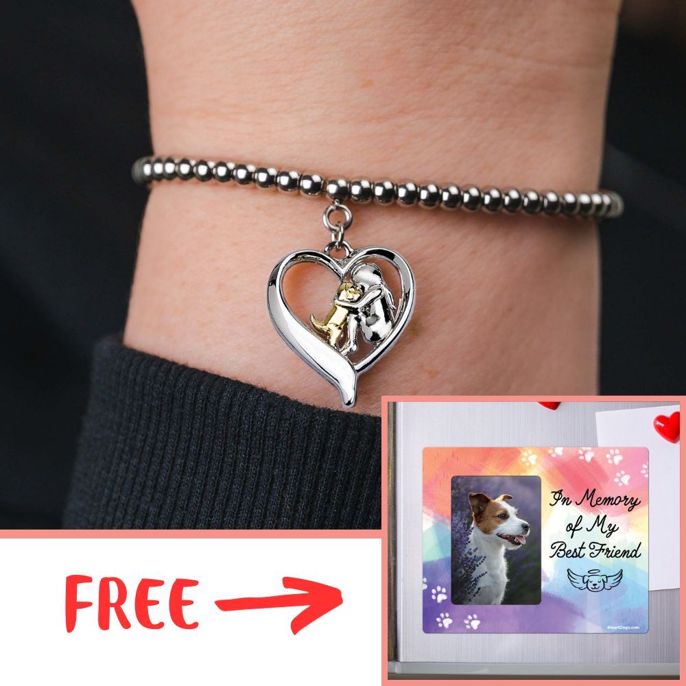 Image of FREE Memory of My Best Friend Picture Frame Magnet with Purchase of Always By My Side, Forever In My Heart Bracelet - Designed for Dog Lovers