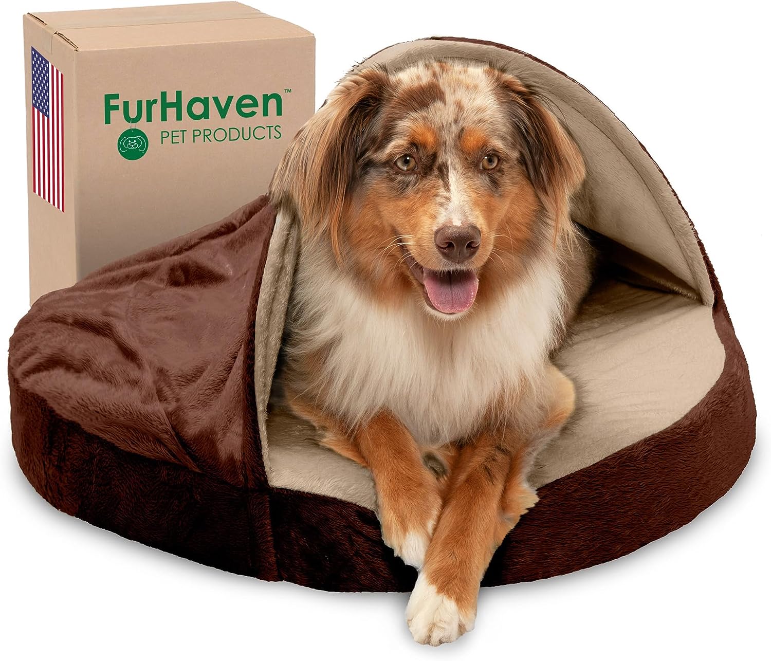 Furhaven Covered Round Orthopedic Dog Bed