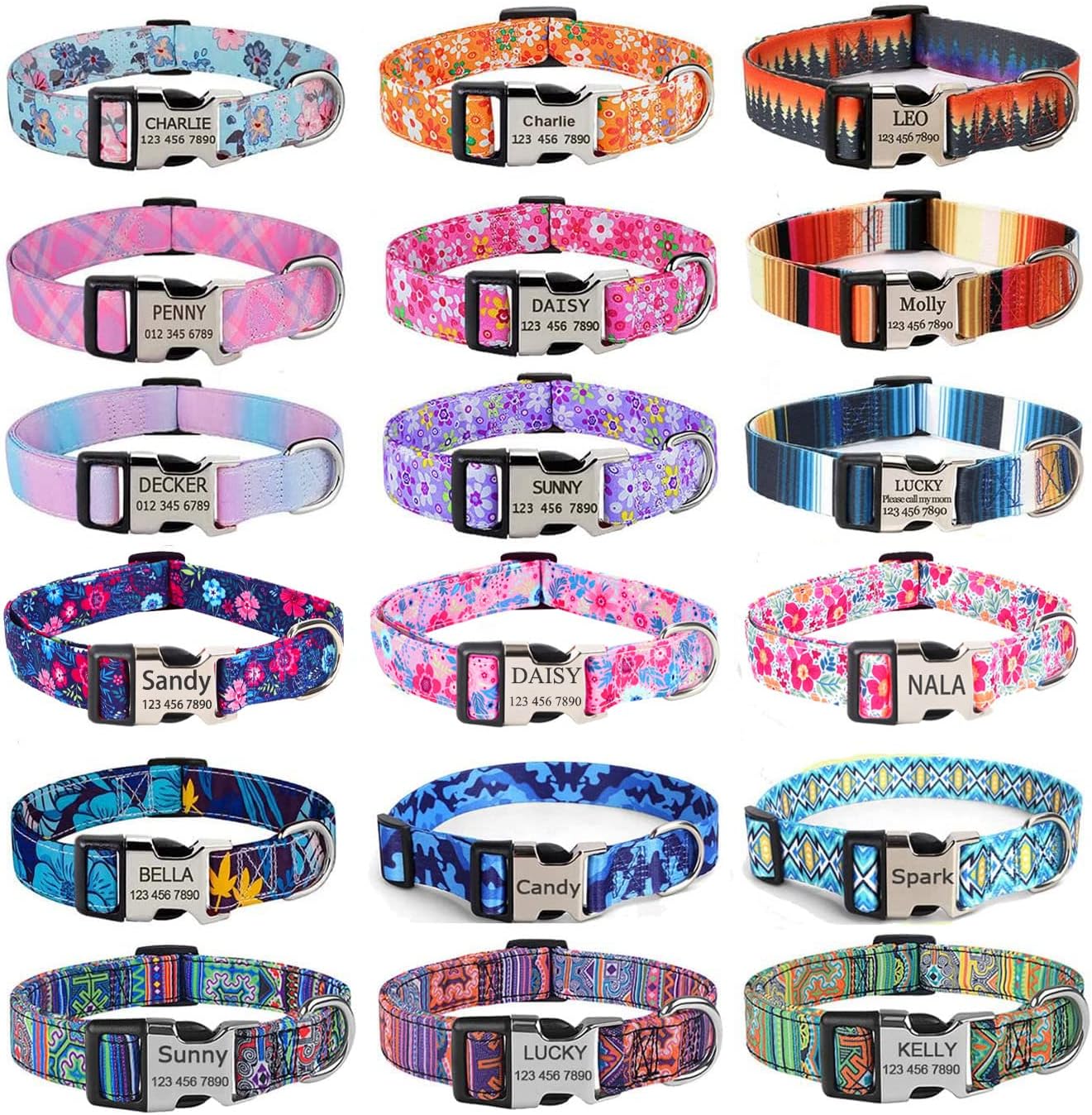 YLrank Personalized Dog Collars