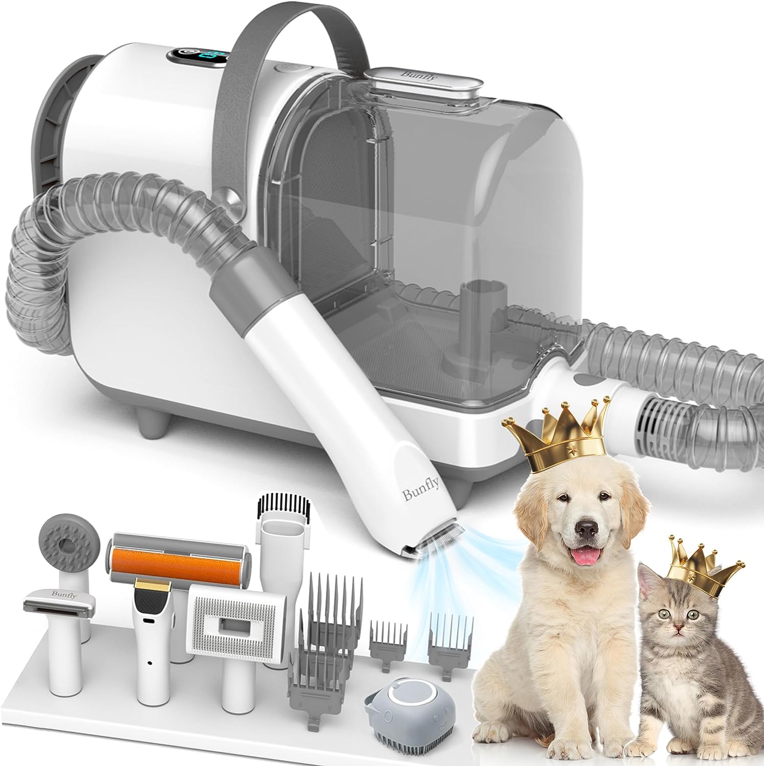 Bunfly Pet Clipper Grooming Kit and Vacuum