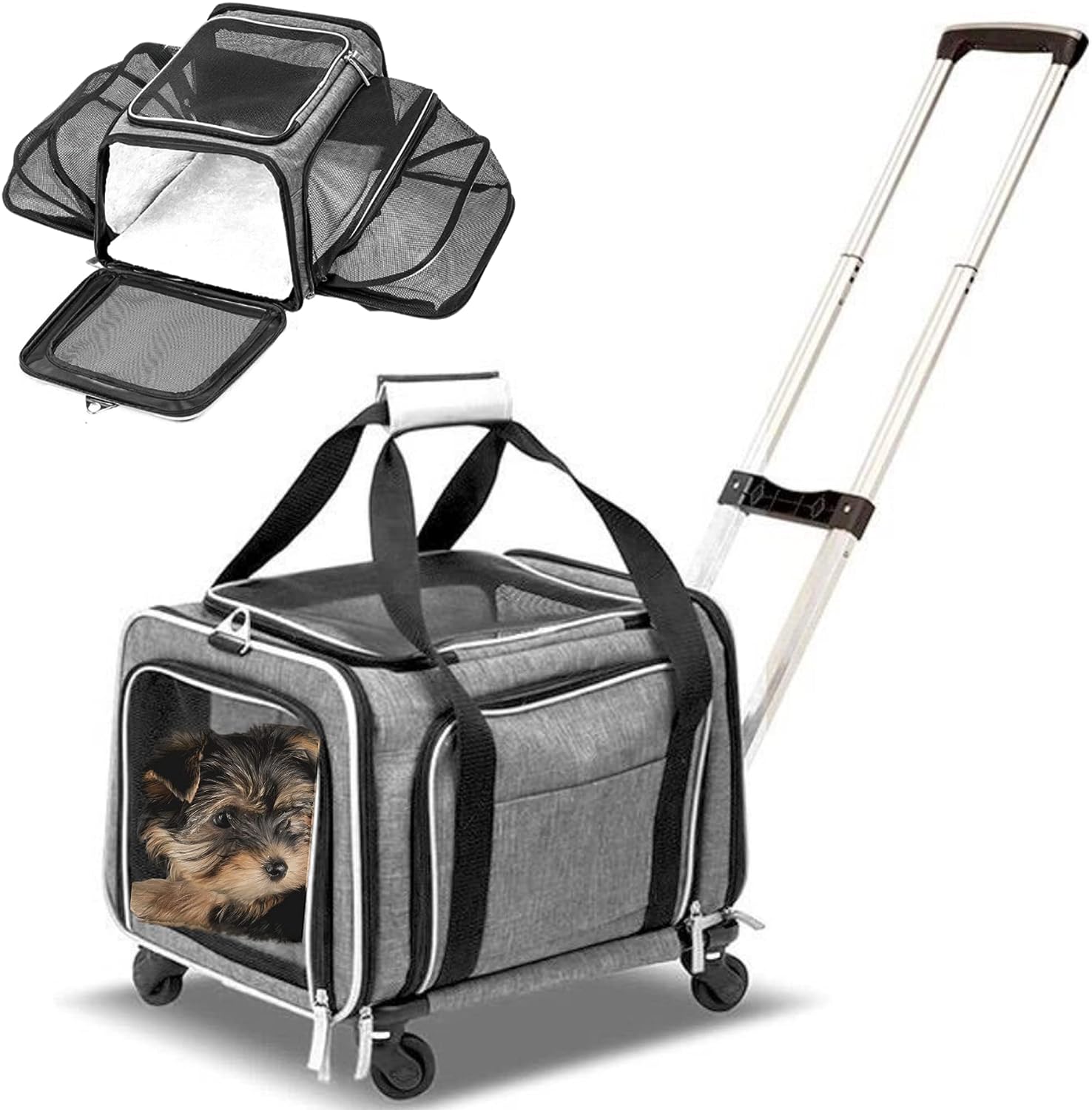 Ruff Life 101 Expandable Airline Approved Carrier with Wheels