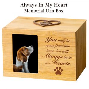 Always Be In My Heart Dog Memorial Keepsake – Photo Frame Cremation Urn- Super Deal