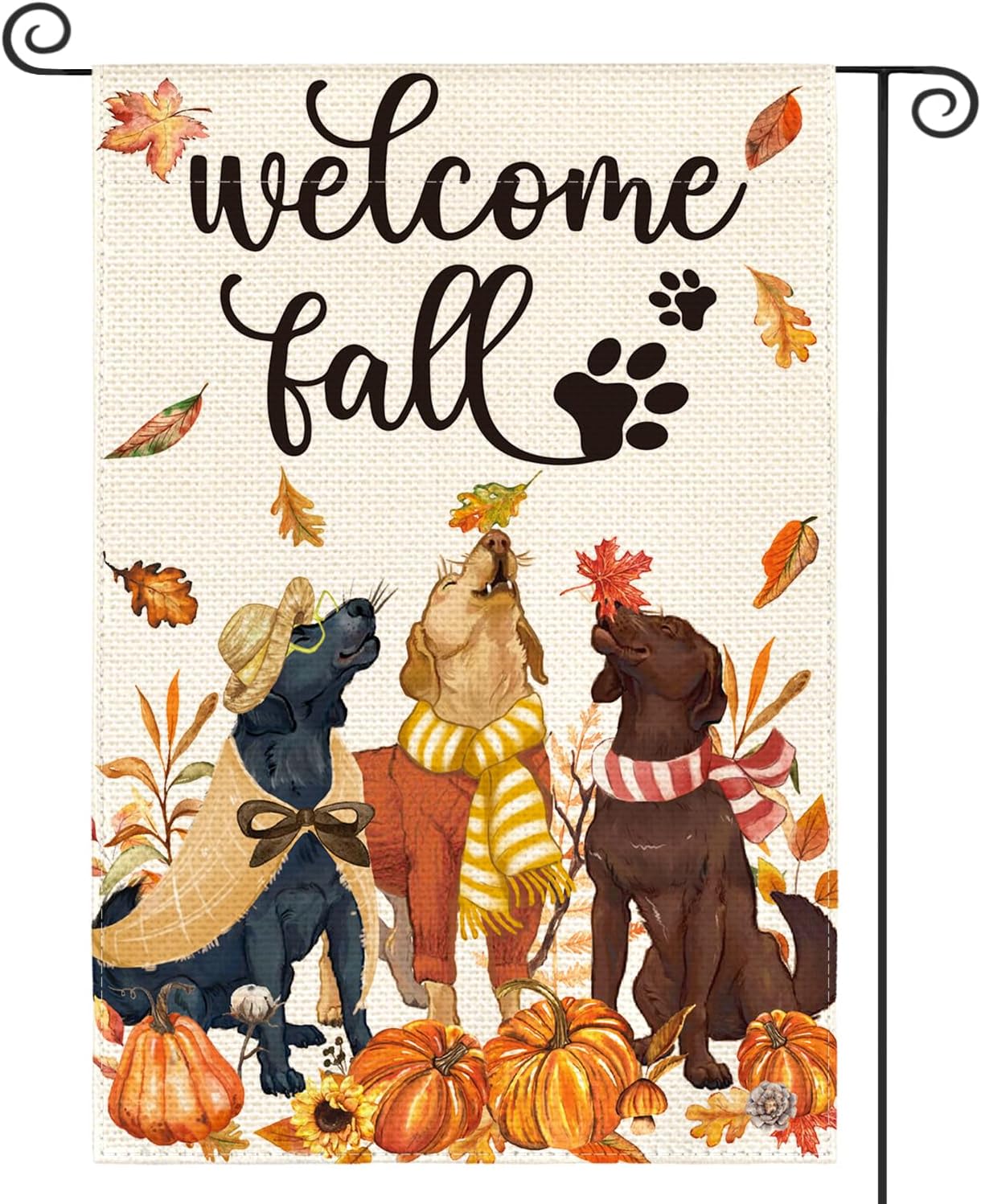 AVOIN colorlife Welcome Fall Dog Garden Flag