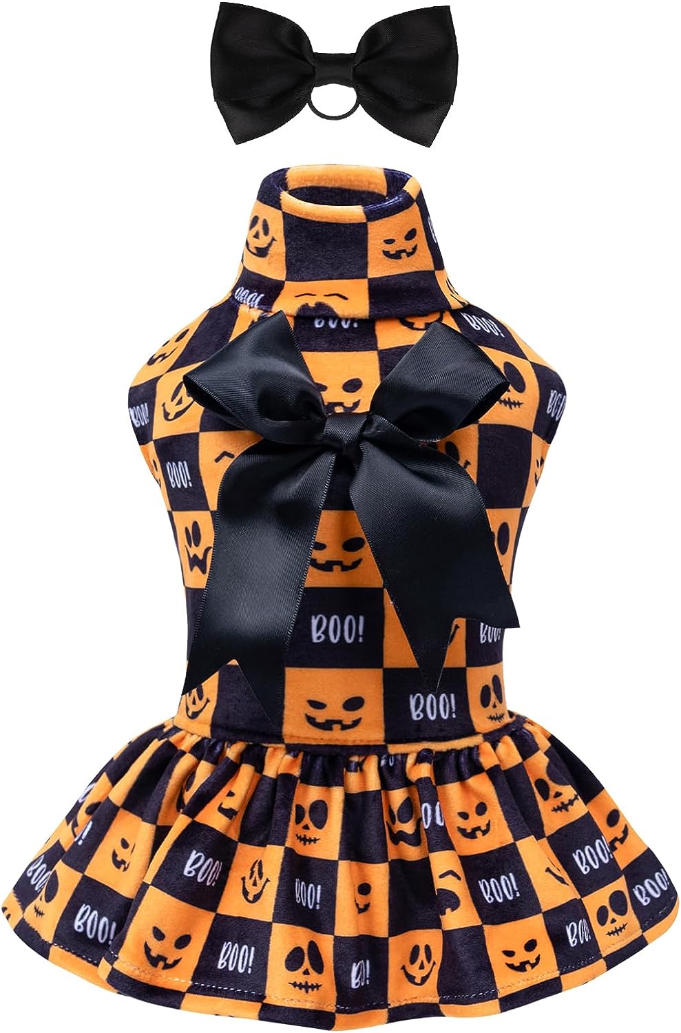 CuteBone Turtleneck Dog Velvet Dress Halloween