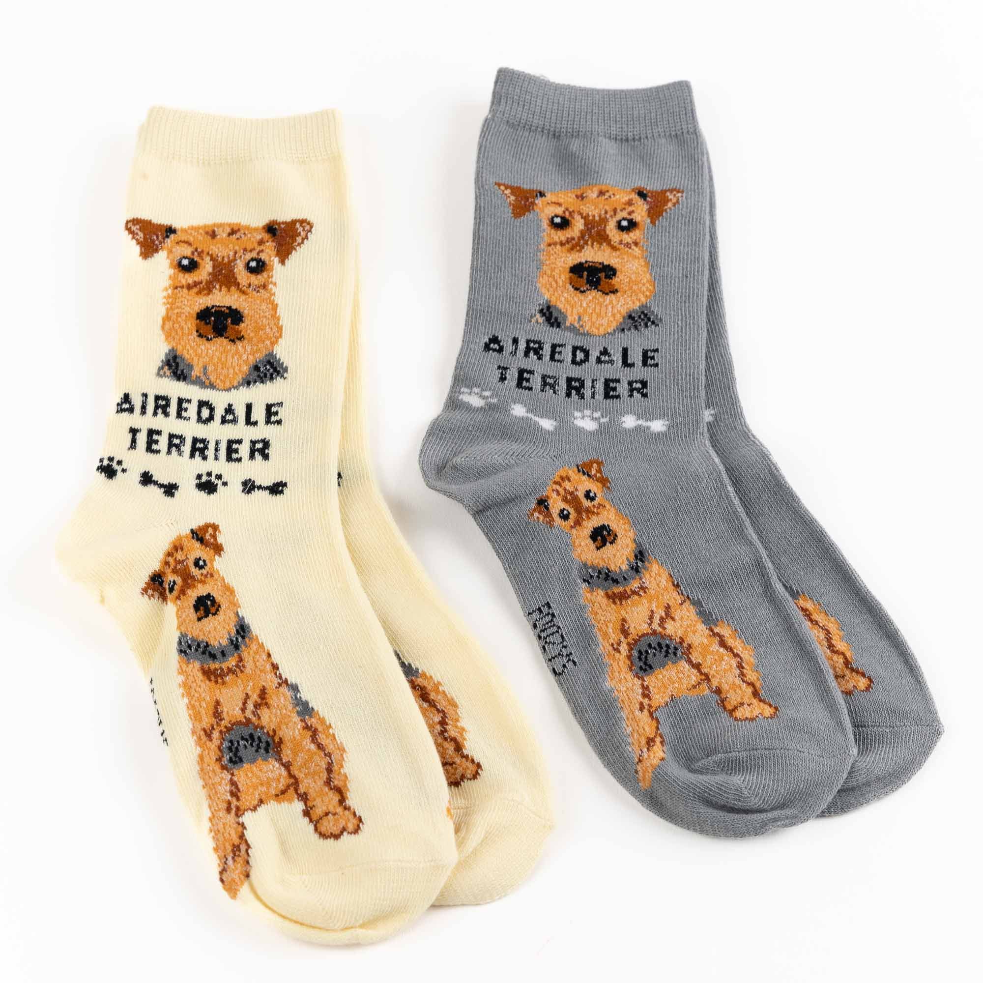 My Favorite Dog Breed Socks ❤️ Airedale Terrier  - 2 Set Collection