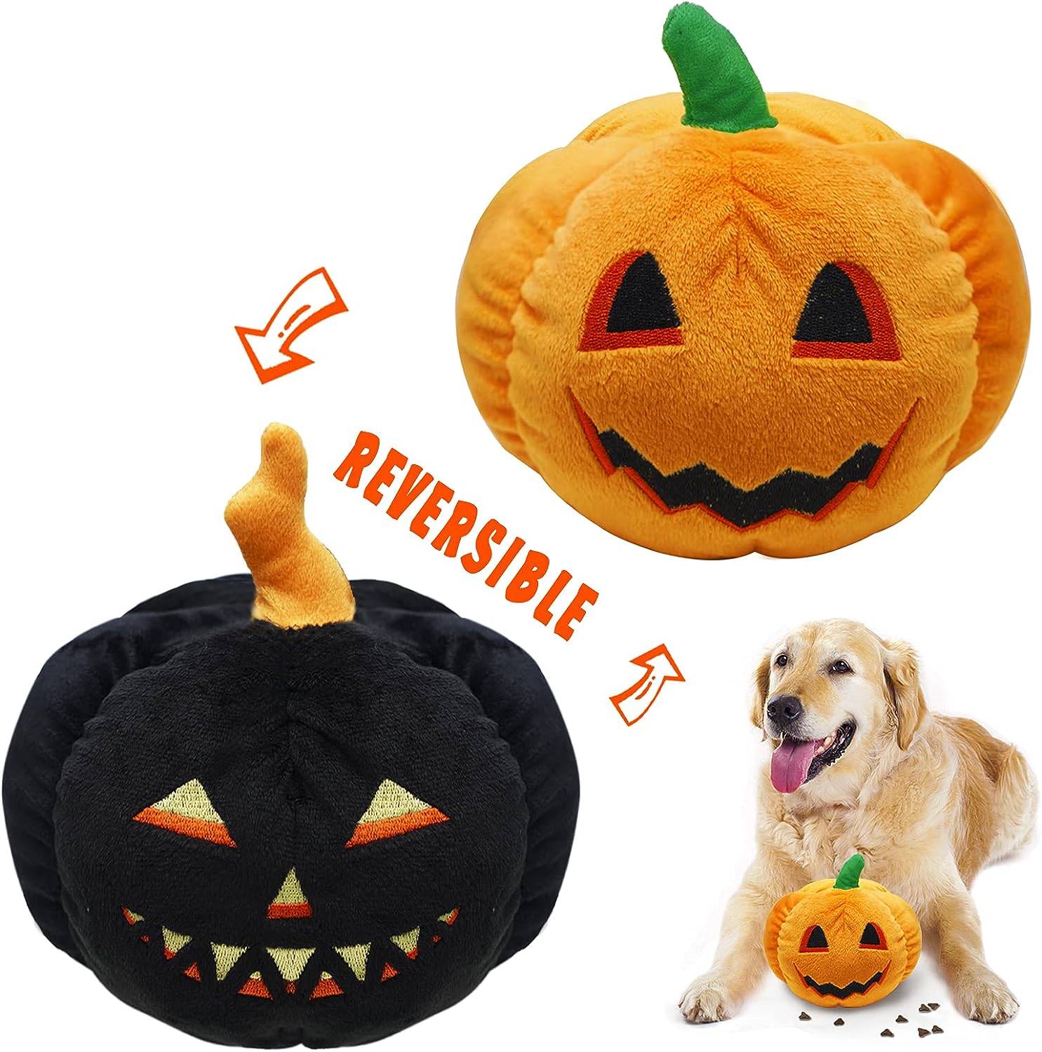 Lepawit Halloween Squeaky Dog Toy Interactive Hide and Seek Dog Toy