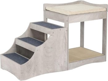 unipaws Pet Bunk Bed with Removable Step for Dog