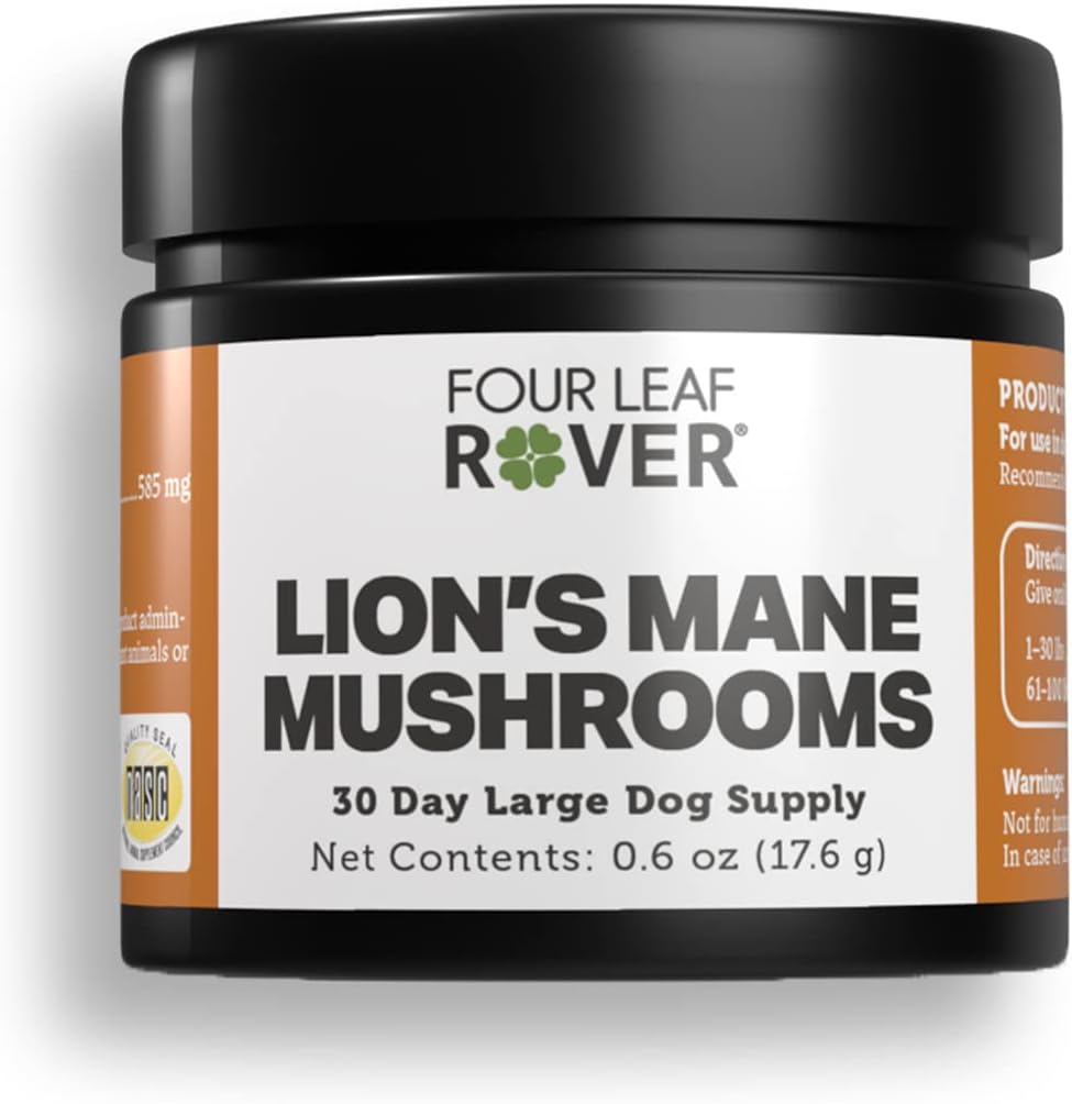 FOUR LEAF ROVER - Lion's Mane - Organic Mushrooms Extract for Dogs
