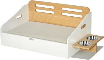 
PawHut Wooden Dog Bed, Furniture Style Pet Couch