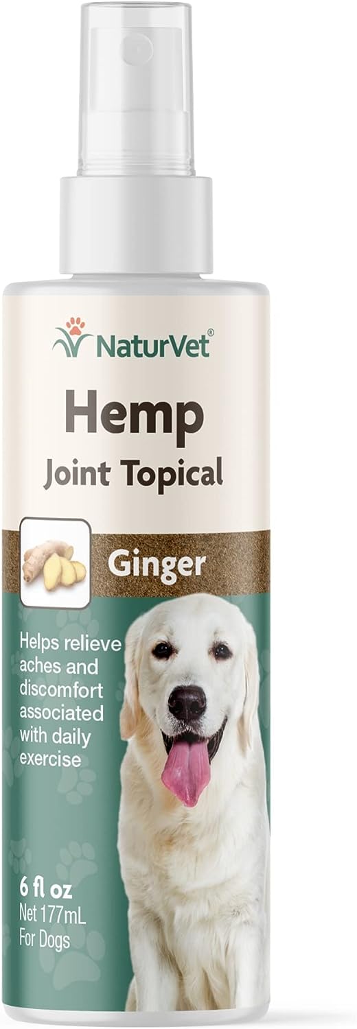 NaturVet Hemp Joint Topical Spray with Ginger for Dogs
