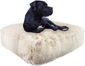 Bessie and Barnie Blondie Luxury Shag Faux Fur Rectangle Dog Bed