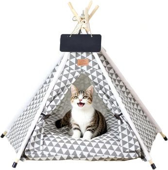 OAOAPLOS® Cat Tent and Dog Tent Bed Teepee