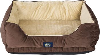 Serta Ortho Cuddler Pet Bed, Mocha