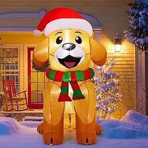 COMIN 5 FT Christmas Inflatables Dog