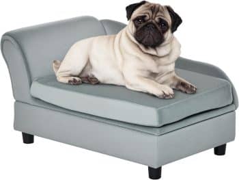 PawHut Luxury Fancy Dog Couch with Hidden Storage for Puppies