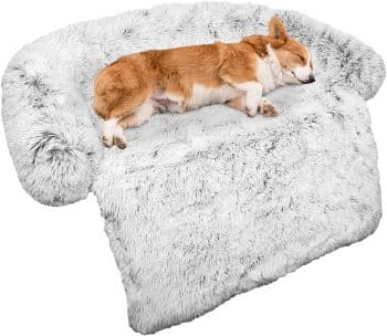Calming Dog Bed Fluffy Plush Dog Mat for Furniture Protector