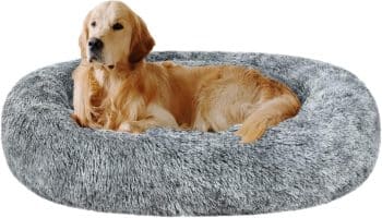 Coohom Oval Calming Donut Cuddler Dog Bed