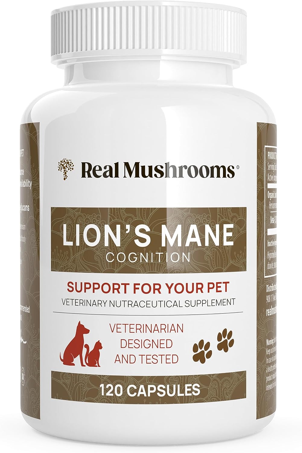 Real Mushrooms Lions Mane Pet Support Mushroom Supplement
