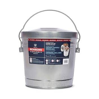 Behrens 6 Gallon Rust Proof Galvanized Steel Locking Lid Dry Storage