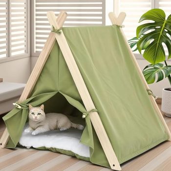 Dog Teepee Tent Bed Indoor,Pet Teepee House for Small Dogs & Cats