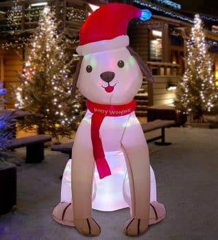 4ft Inflatable Wiener Dog with LED Lights