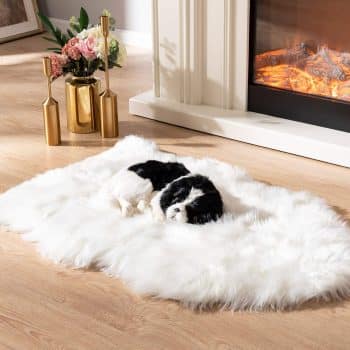  Asrug Soft Faux Fur Pet Bed Mat Plush and Fluffy Pet Pad
