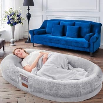 Human Dog Bed - Giant Bean Bag with Blanket
