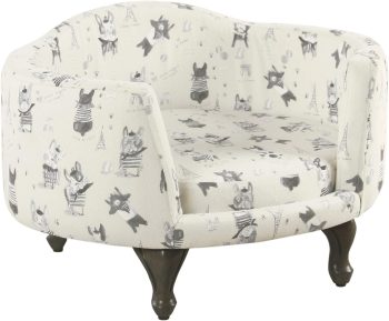 HomePop Home Decor | Upholstered Curved Pet Bed