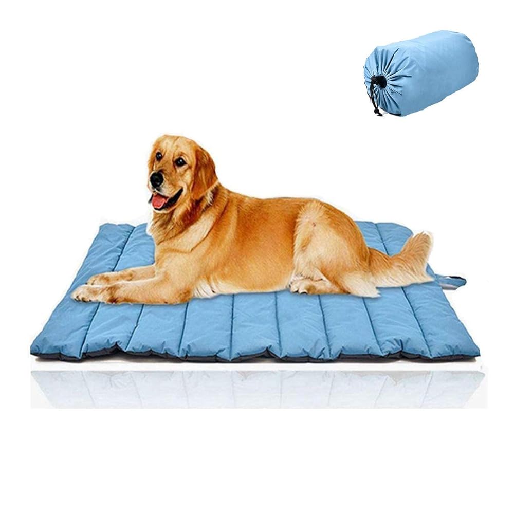 AnberCare Roll Up Foldable Packable Dog Bed Indoor Outdoor Pet Mat Washable  Waterproof Travel Dog Mat with Anti-Slip Design 36 x 24 Inch Mat for Small