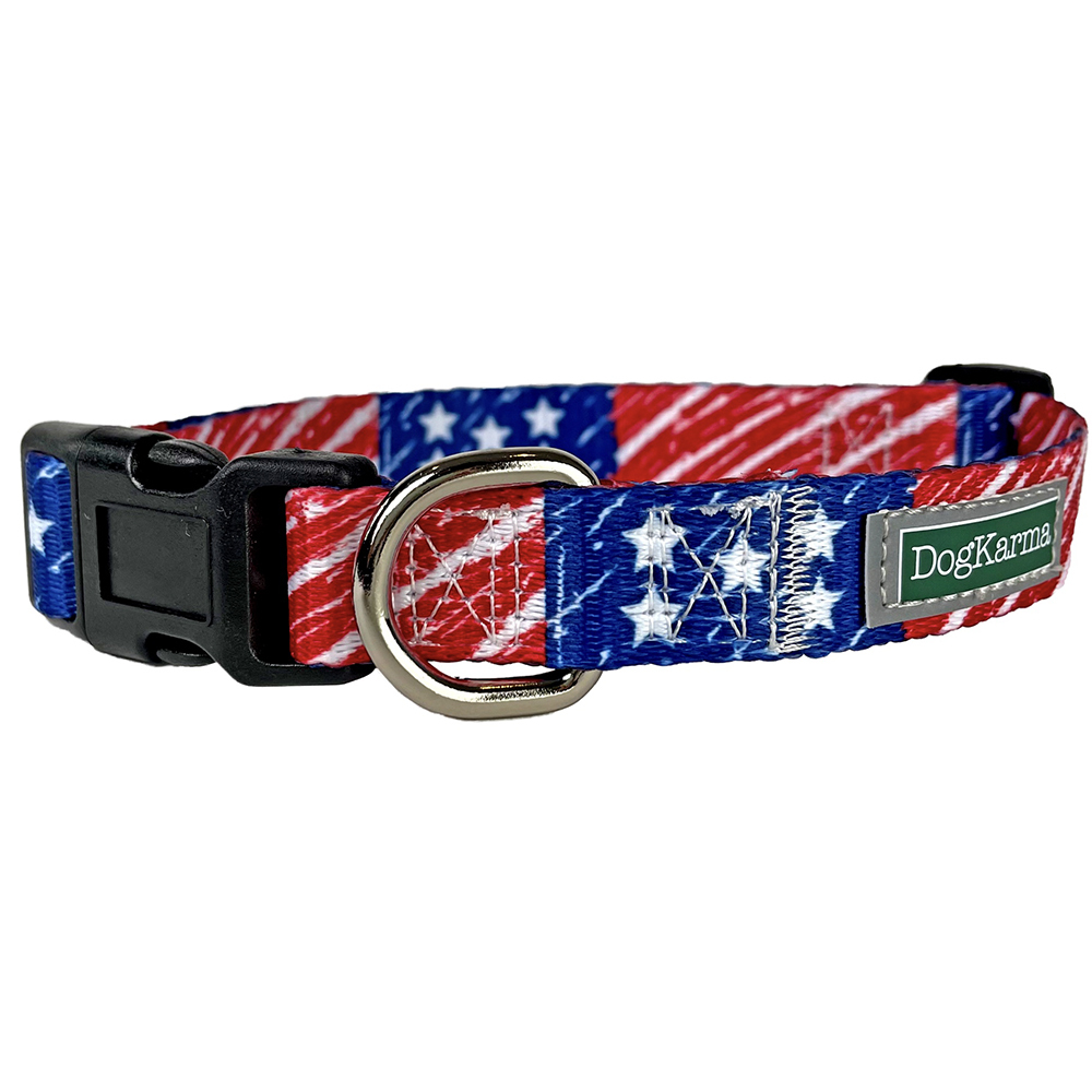 American Flag(Weathered) Dog Collar- Size Medium