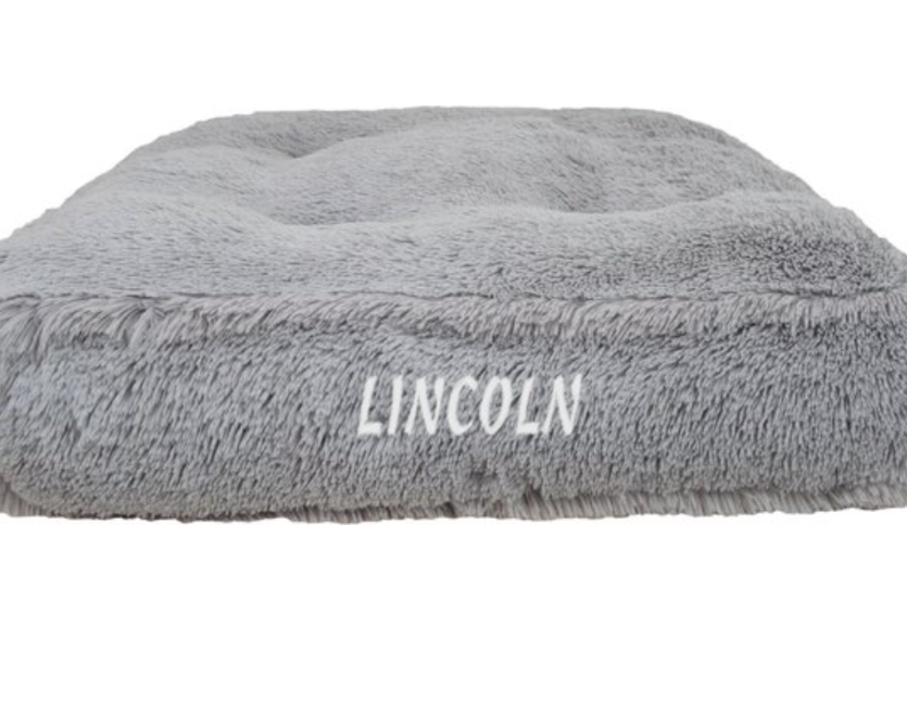 Bessie + Barnie Personalized Luxury Extra Plush Faux Fur Rectangle Bed
